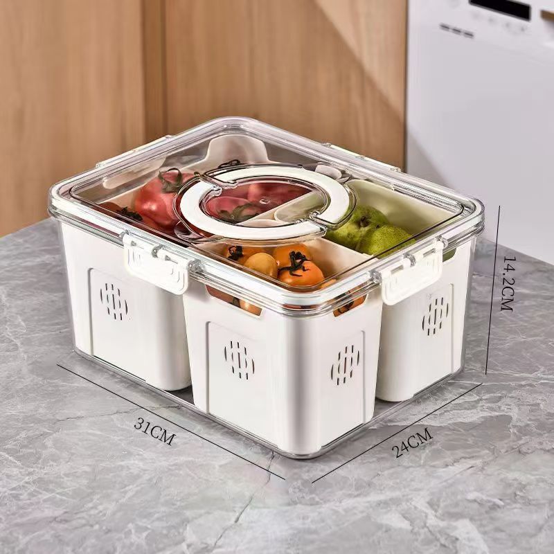 Box Food Storage Makanan Sayur Buah Kulkas Tempat Box makanan Sayur Tempat Penyimpanan makanan sekat
