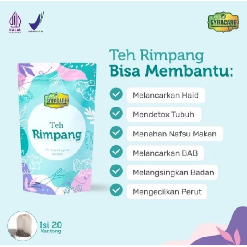 

TEH RIMPANG BPOM/TEH CELUP REMPAH/TEH DIET DETOX/PELANGSING HERBAL/IMUNITAS