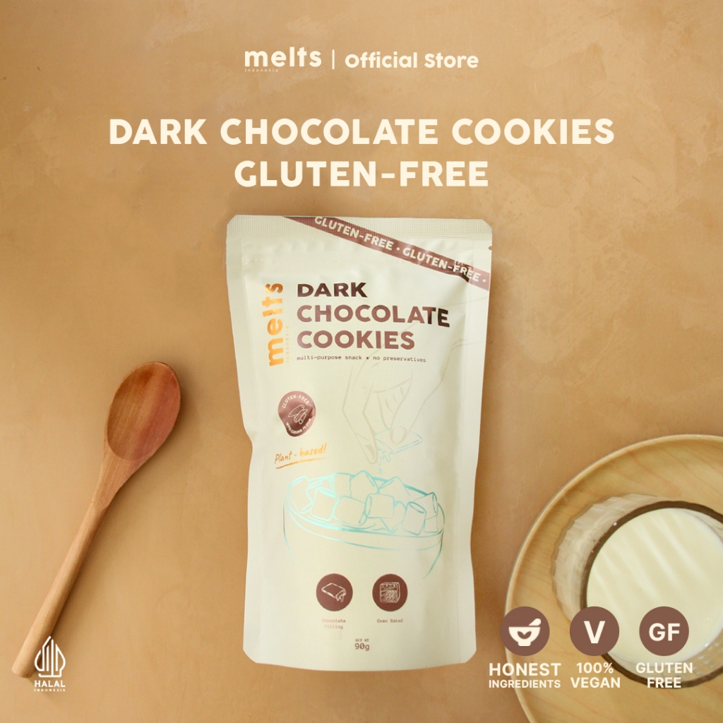 

Melts Dark Chocolate Cookies Gluten Free | Snack Kukis Sereal Cokelat Gluten Free Plant Based Vegan