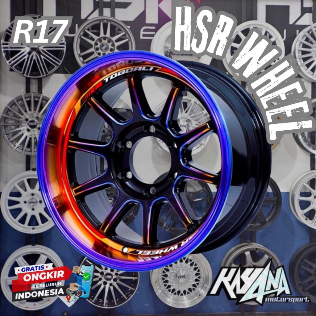 Velg Mobil Pajero, Fortuner R17 HSR Pcd 6x139,7 Lebar 9 Et 0 Velg Racing Ring 17 Hsr Wheel