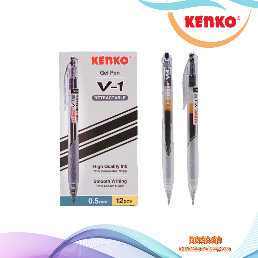 

GEL PEN / PULPEN GEL KENKO V-1 (12 PCS)