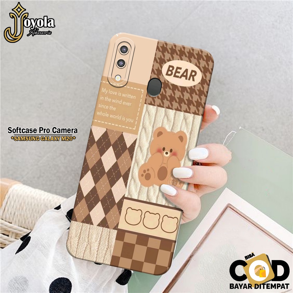 JOYOLA Case Samsung Galaxy M20 - Fahion Case Kartun - Softcase Samsung Galaxy M20 - Pro Camera - Cas