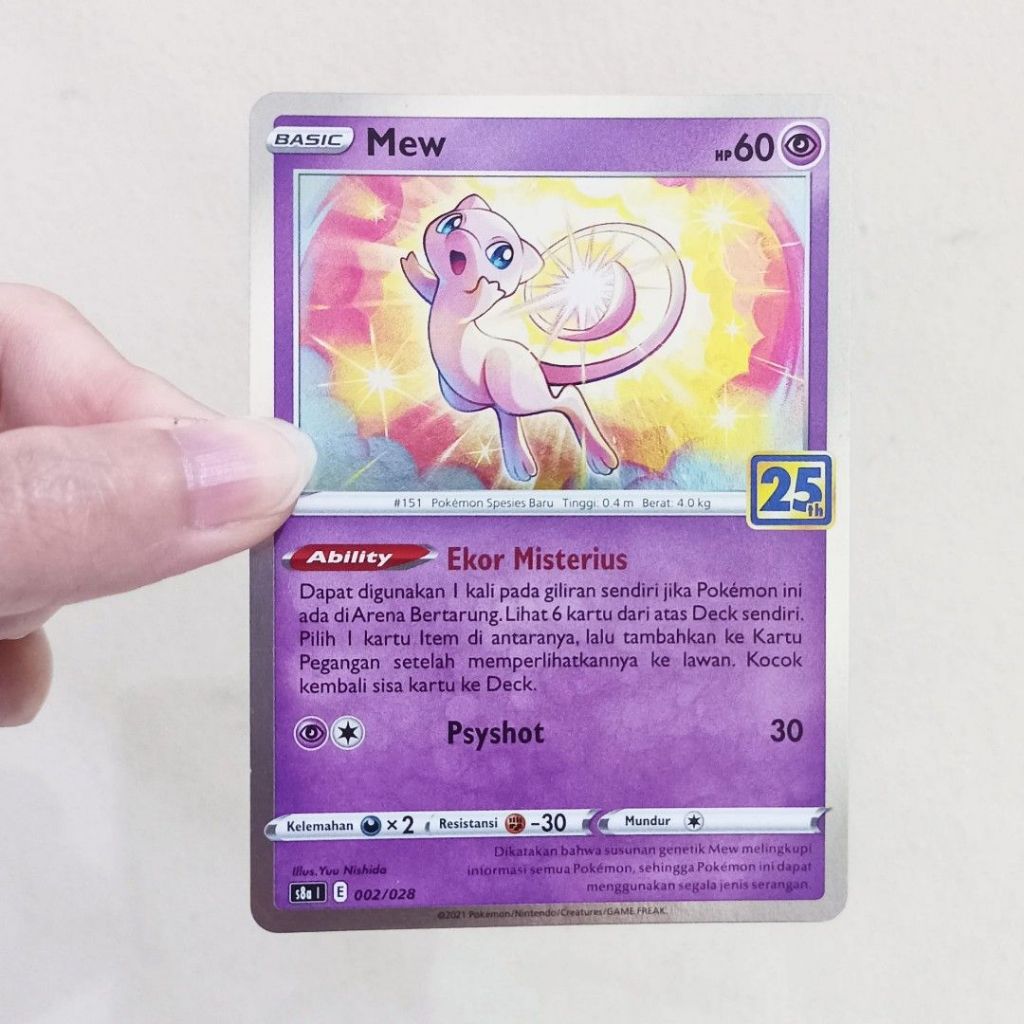 Kartu Pokemon Anniversary 25 th TCG Indonesia Mew