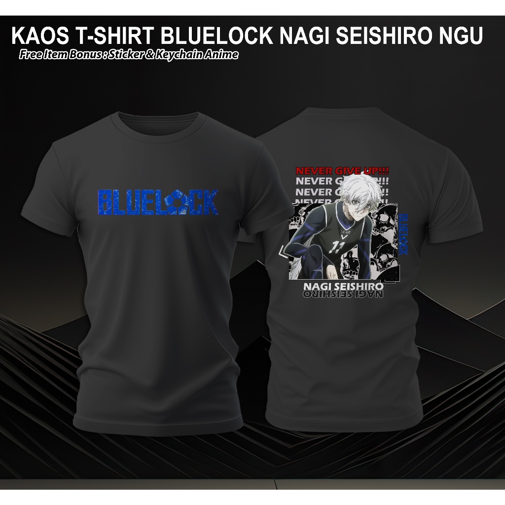 Kaos Anime T-Shirt Crossover Streetwear Design Anime Bluelock - Ashura