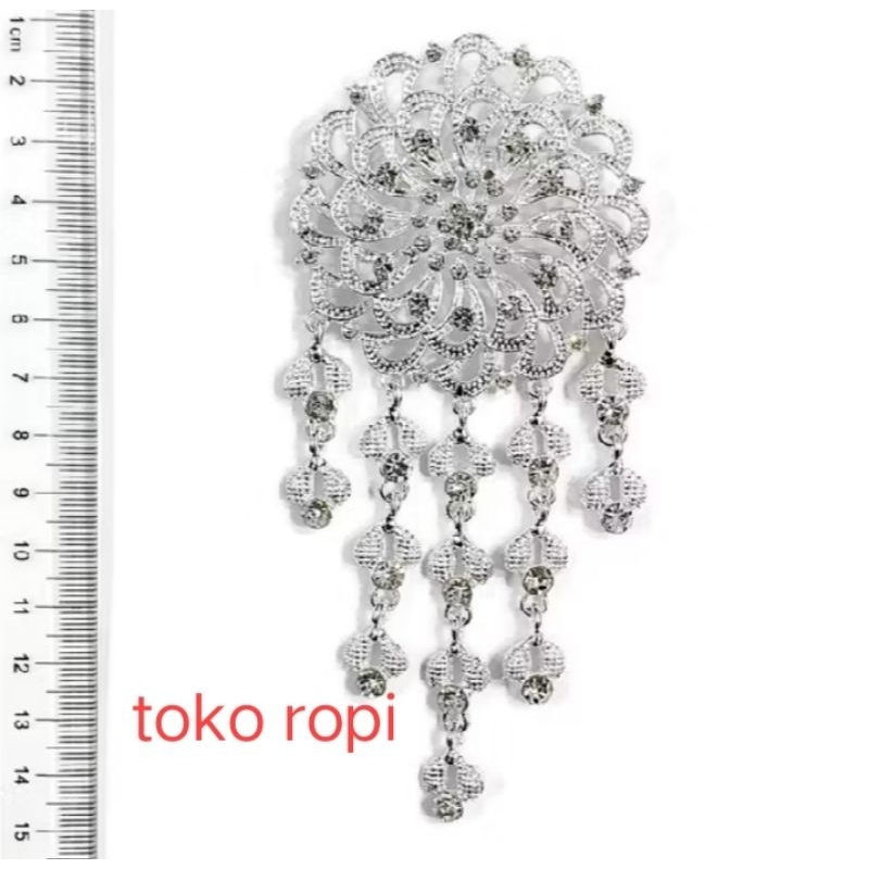 Bros susun/Bros putih/Bros warna putih/Bros jurai/Bros kebaya/Bros untuk baju kebaya/Bros wanita/Bro