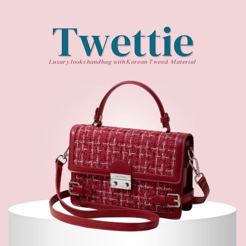 TWEETIE BAG JIMS HONEY TAS RAJUT WANITA CEWEK ELEGAN CANTIK MEWAH PESTA SANTAI SLING BAG HANGOUT