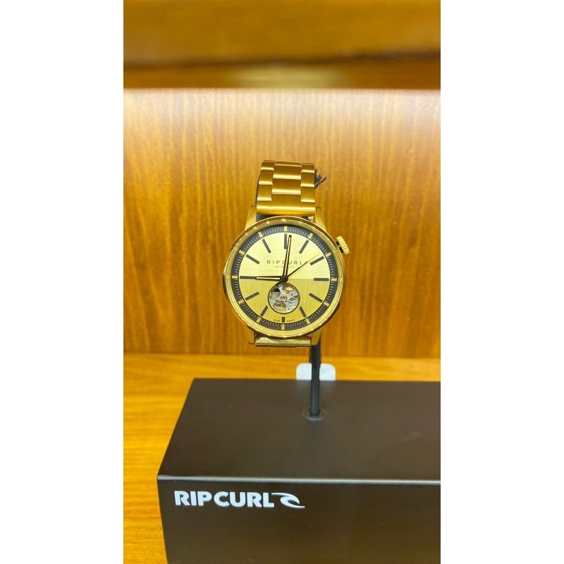 Jam Tangan Rip Curl Drake Automatic Stainless Steel Watch Gold