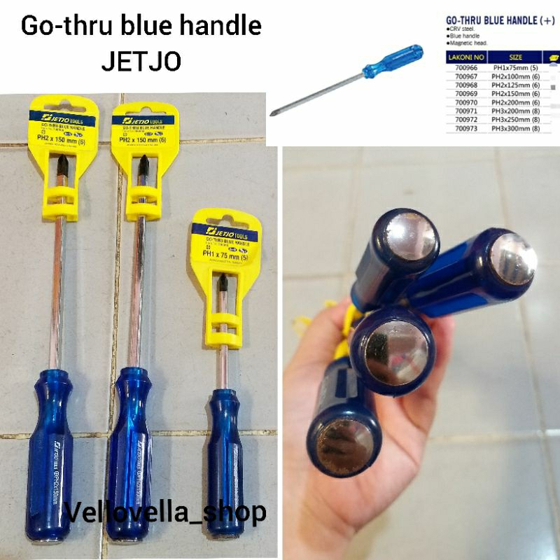 Obeng plus Ketok go thru blue handle lakoni jetjo obeng cengkeh kembang ketok