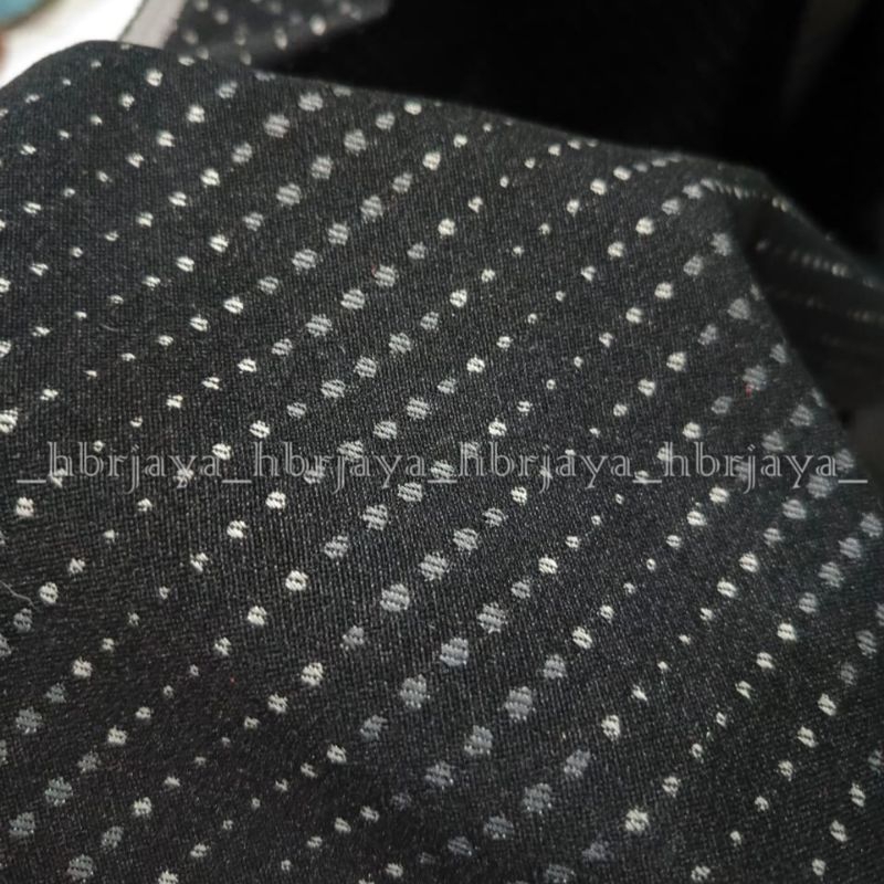 Bahan Kain Jok Mobil Ori Fabric Kode Hitam Motif Bintik