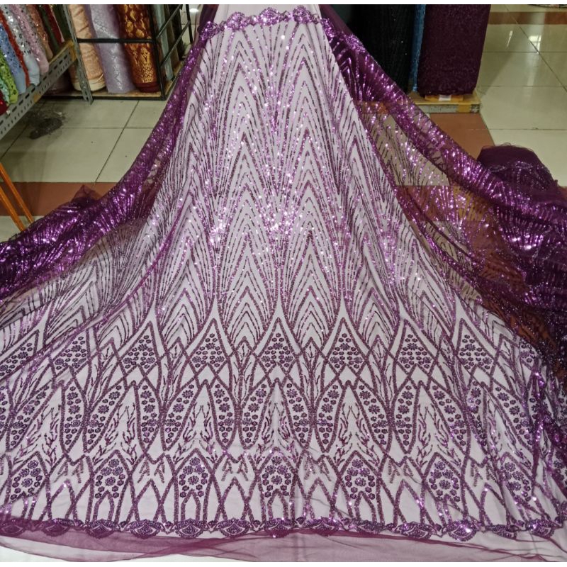 Bahan/kain tille squeen full Payet motif kupu_kupu