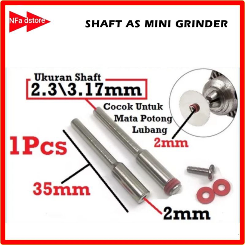 Batang As Khsus Untuk Mata Diamond Gerinda Potong Mini Grinder
