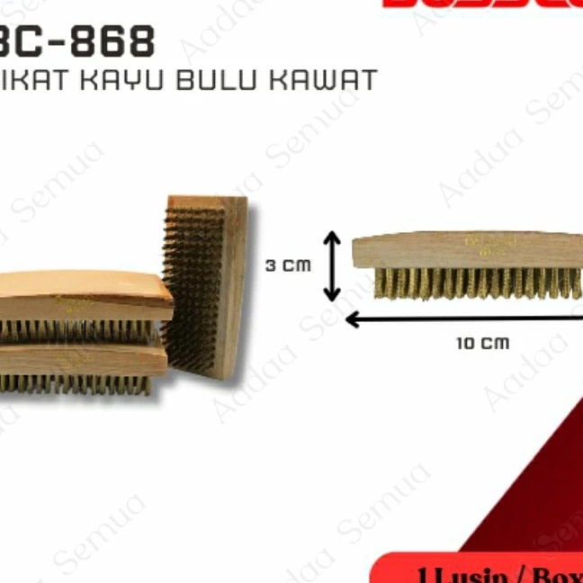 murah 1 Lusin Sikat Kayu Kawat Emas Serbaguna  Sikat Lantai  Sikat Kamar Mandi BOSSCO