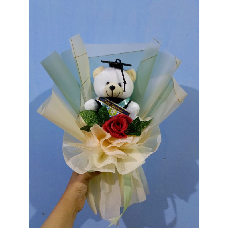 Buket boneka wisuda, buket boneka wisuda murah, buket boneka wisuda bandung, buket bunga boneka wisu