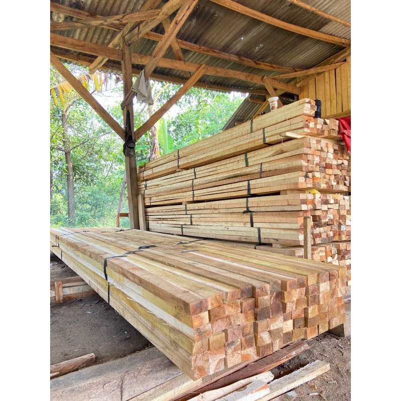 kayu kaso iketan ukuran 5x7x400 standar proyek ( isi 72 batang )