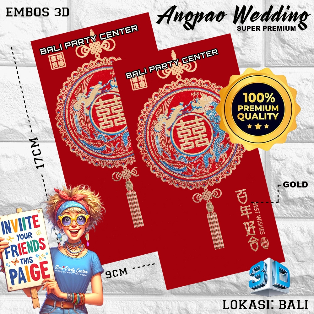 

KERTAS ANGPAO WEDDING RED GOLD GLITER 8