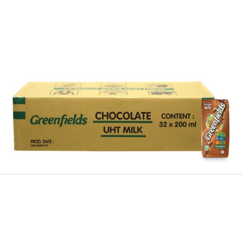 

Greenfields Fresh Milk Susu UHT Rasa Coklat 200 ml x 32 pcs - KARTON