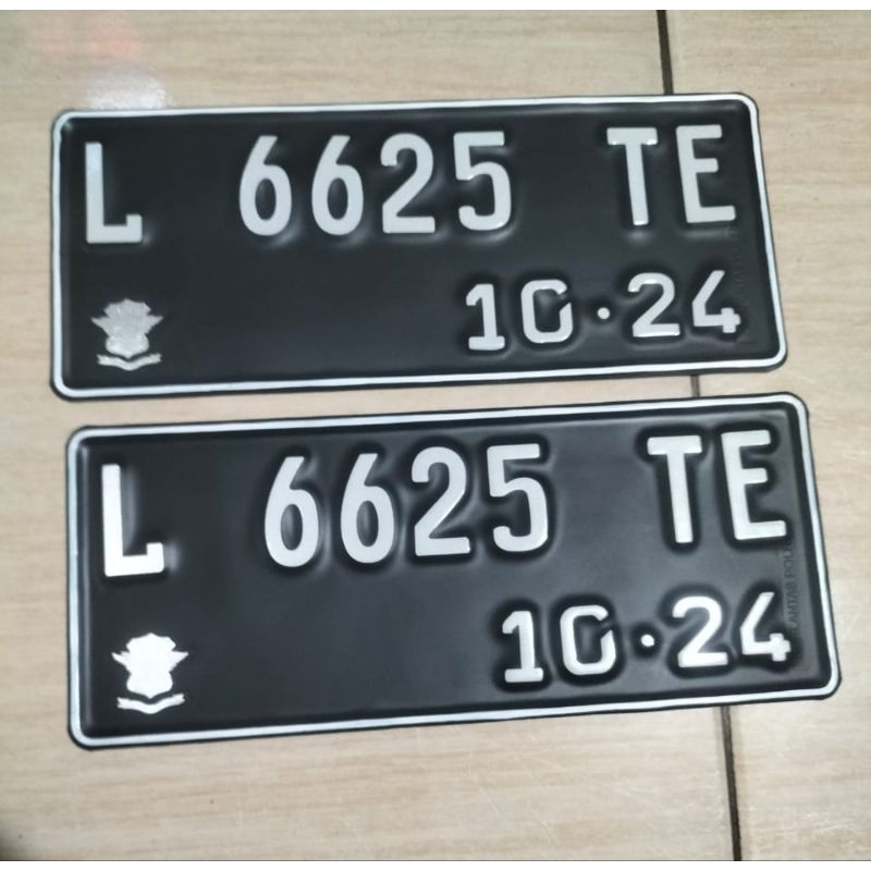 PLAT NOMOR MOTOR STANDAR"FONT LAMA & FONT BARU"VARIASI STIKER