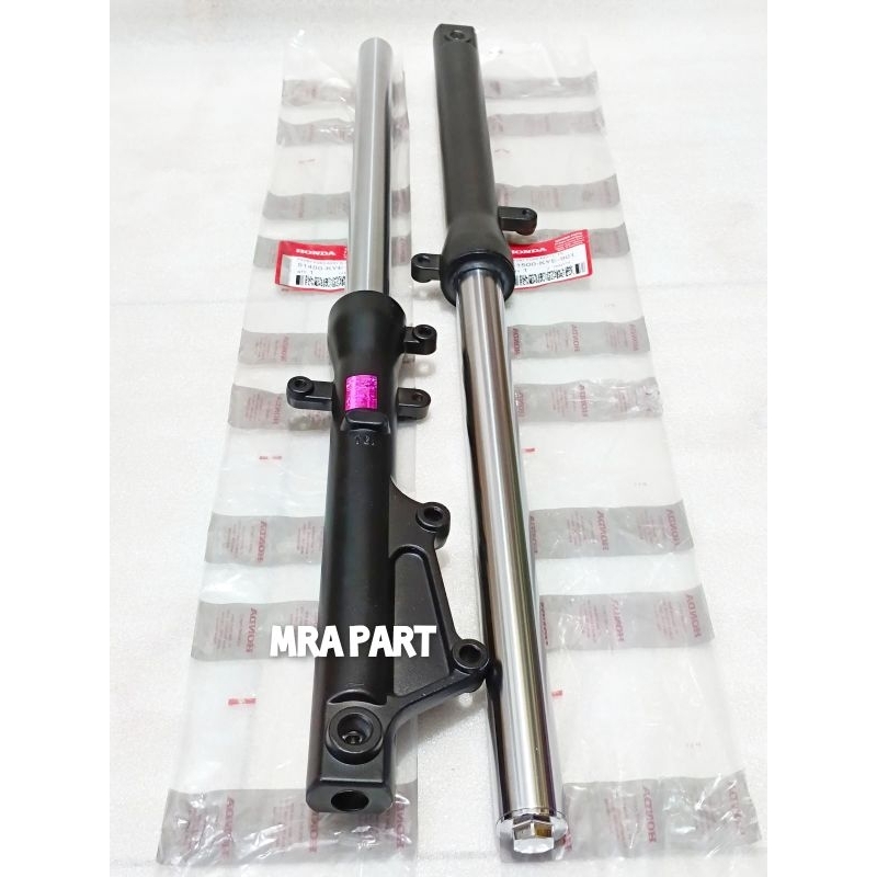 As shock depan tabung set komplit 2pch KYE Honda All New Megapro monoshock fi, Megapro monoshock kar