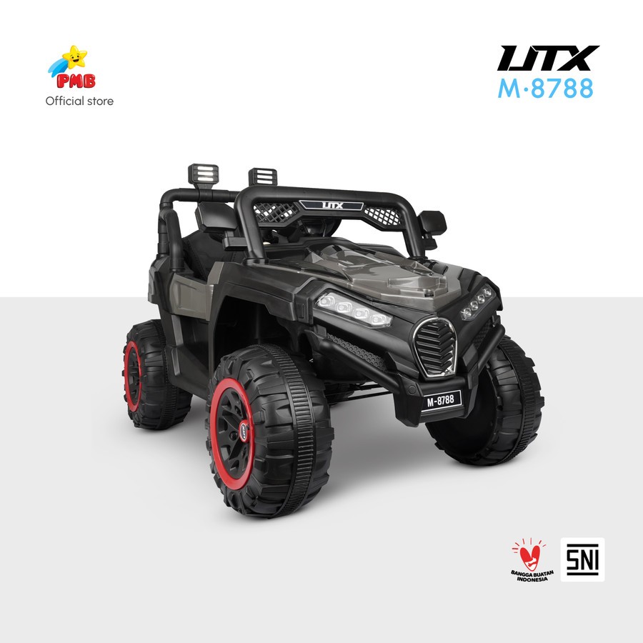 Mobil Aki Anak PMB UTX M8788 Jeep Double Gearbox 2x6V