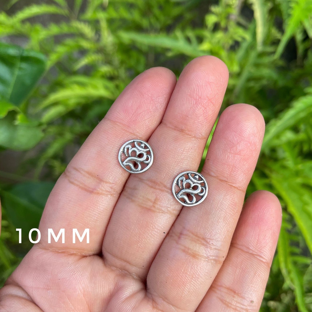 Anting Earrings Sumpel Stud Tusuk Giwang Perak Silver Bali Asli 925 Omkara Ongkara Anak Wanita Perem