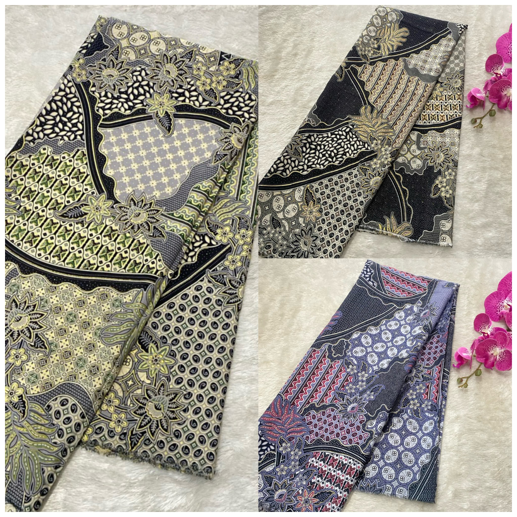 Kain Batik 1 Meter Anti Kusut  Kain Bakal Kemeja Pria  Batik Halus Printing  Seragam Batik