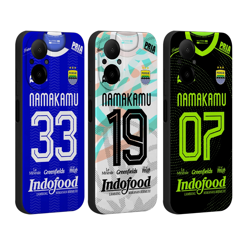 CASE PERSIB ,CASING CUSTOM NAMA+NOMER SEMUA TYPE HP SAMSUNG XIAOMI VIVO OPPO DLL
