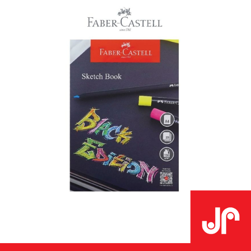 

FABER CASTELL SKETCH BOOK BUKU GAMBAR BLACK EDITION A4 ISI 20 LEMBAR