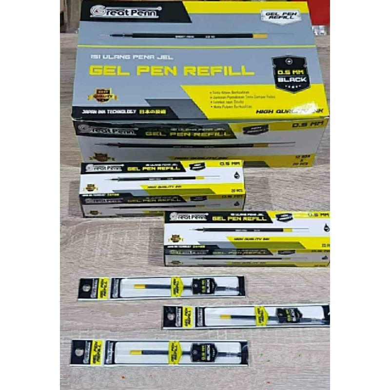 

1box=20pcs Refill Pulpen Gel Tinta Pulpen Isi Ulang Gretpenn