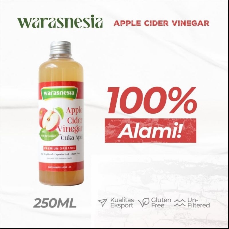 

Cuka apel original organic 250ml warasnesia apple cider vinerga with mother untuk diet dan kecantik sari cuka apel terbaik