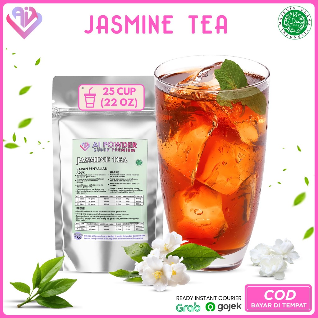 

Jasmine Tea Powder Drink / Bubuk Minuman Premium Instan Rasa Melati 1Kg