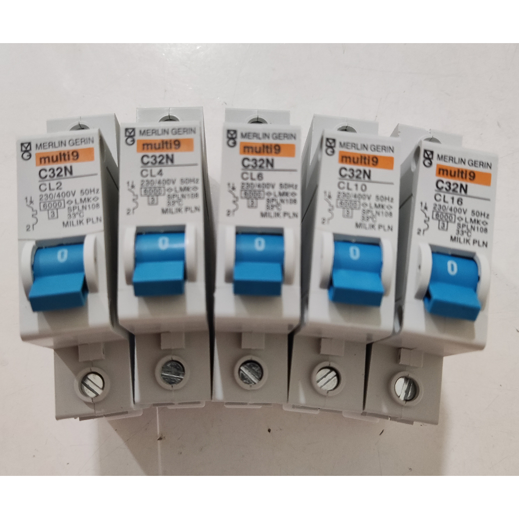 MCB MERLIN GERIN BIRU 2A 4A 6A 10A 16A 20A 32A 40A 63A MULTI 9 2 4 6 10 16 40 AMPERE