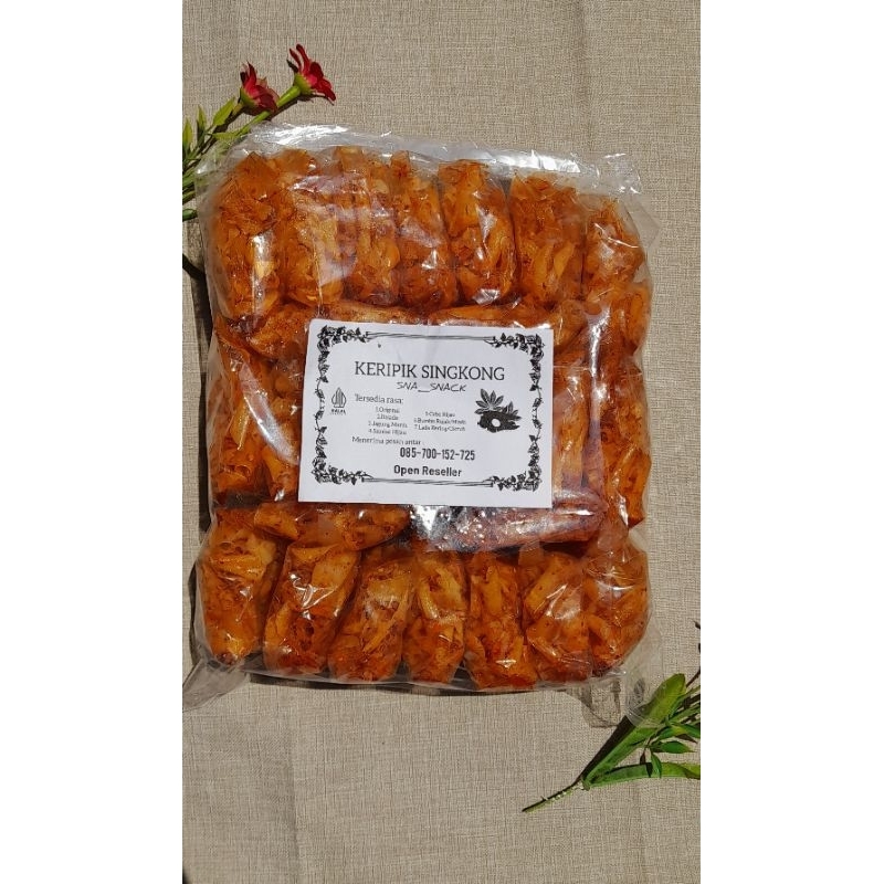 

1PAK KERIPIK SINGKONG ISI 25PCS PAKET USAHA