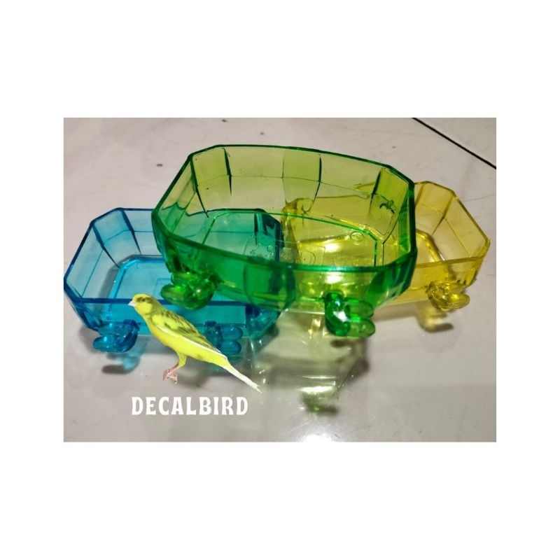 Cepuk Mandi Burung Kecil  Segi 8 Warna untuk Pleci Konin Sogon Kenari Dll