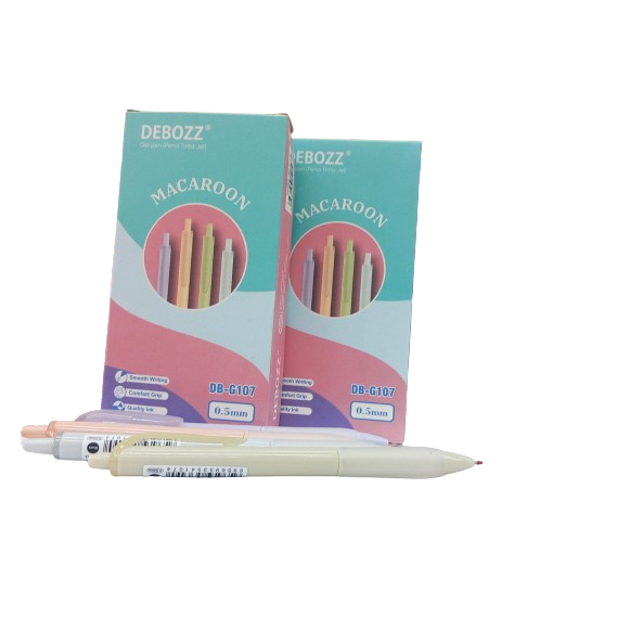 

Debozz Gel Pen / Pena Gel / Ball Pen Click Macaron DB - G107 0.5 Per Lusin