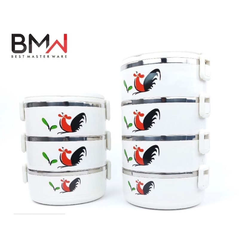 Rantang 4 susun Plastik/ rantang ayam 4 susun