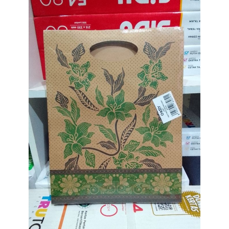 

(10 PCS) PAPERBAG BATIK TANPA TALI OKEY A PACK(26x22x8cm)