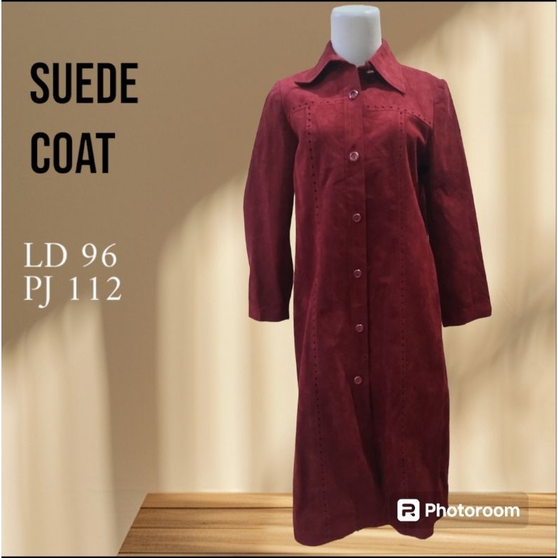 Coat Suede Merah