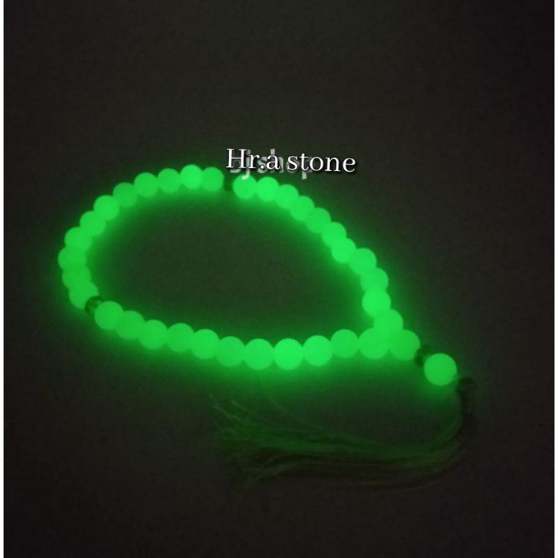 TASBIH BATU POSFOR ASLI MENYALA DALAM GELAP 33 BUTIR