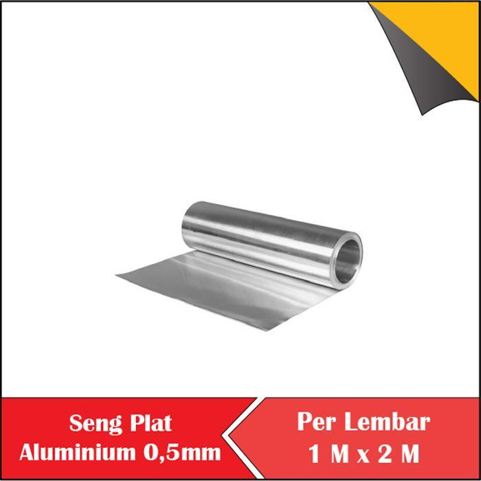 SENG PLAT ALUMUNIUM 0,5MM LEMBARAN ALUMINIUM SHEET 1 MTR X 2 MTR