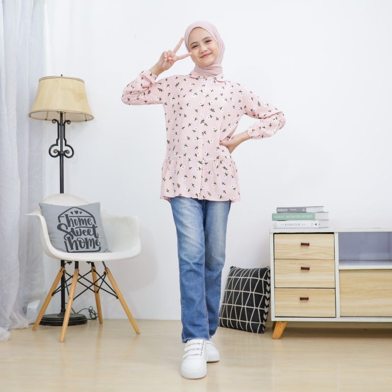 TUNIK PEPLUM 7-12 Tahun ~ Tunik Anak Perempuan Rayon Umur 7-12 Tahun