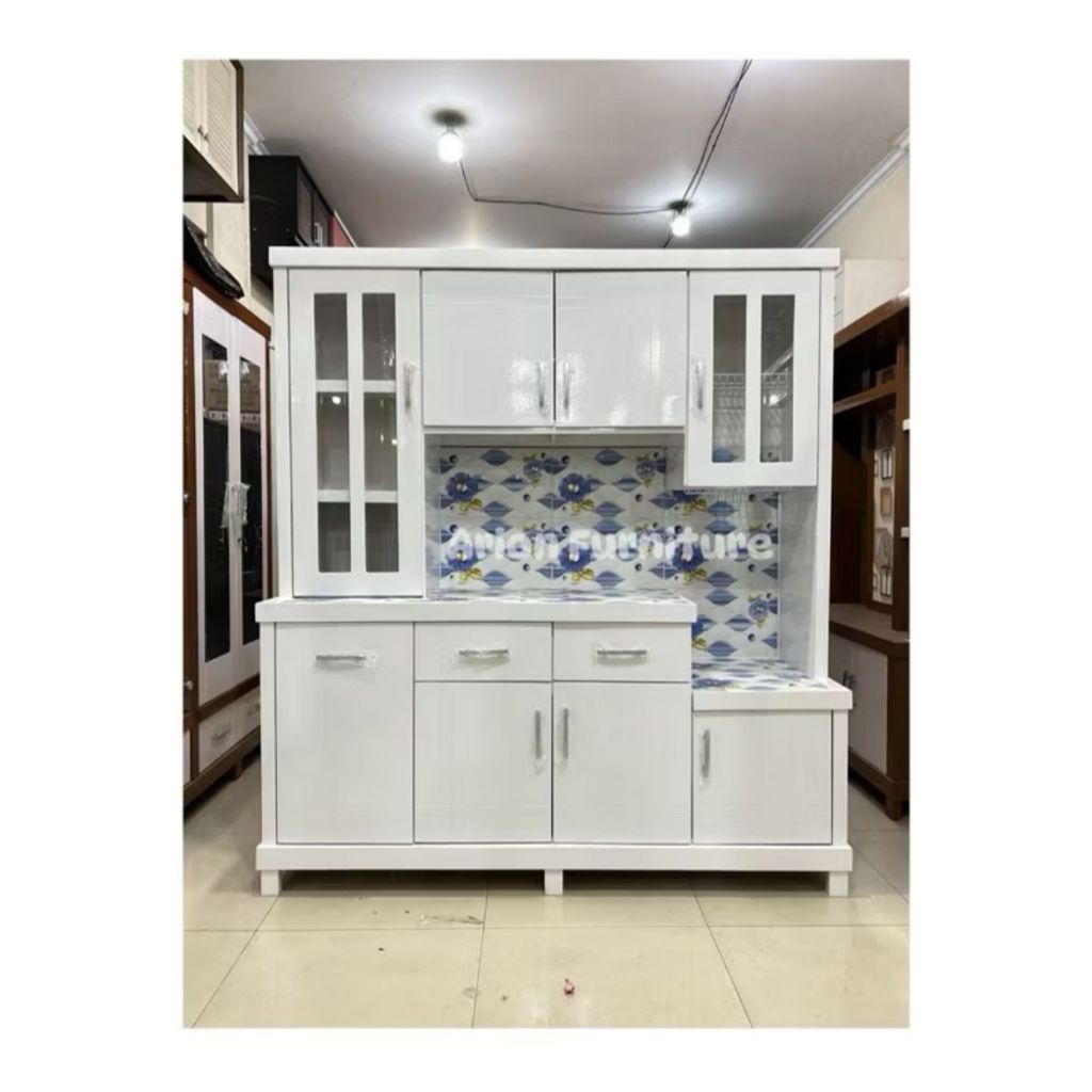 Lemari Sayur 4 Pintu Minimalis /Rak Piring KAYU