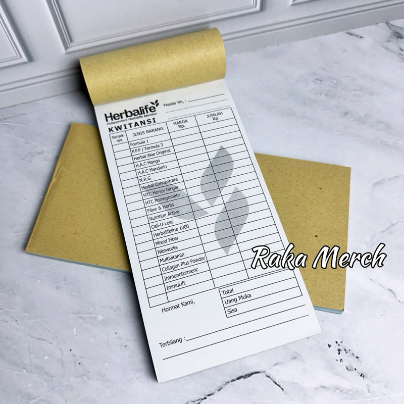 

Buku nota kwitansi hlf 2 rangkap