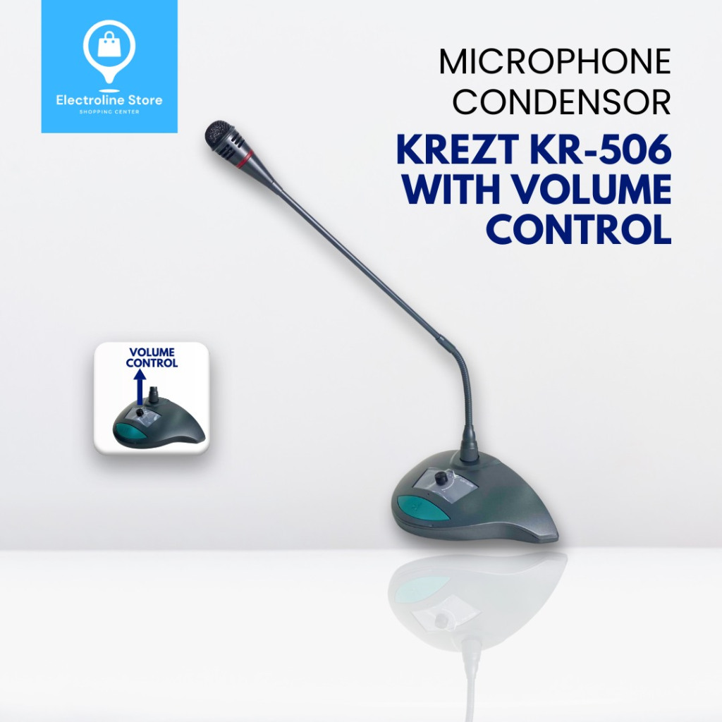 Microphone Meja Kabel KR-506 Mic Conference Kabel Mik Mimbar Dengan Fitur Phantom