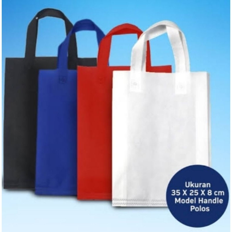 

Goodie bag Spunbond Handle 25x35 Lusinan / Tas Spunbond Polos