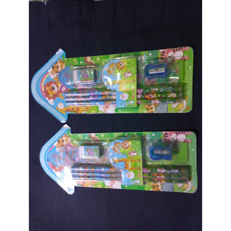 

alat tulis set 5 in 1 paket lengkap anak sekolah atau paud cocok untuk hadiah ulang tahun murah meriah