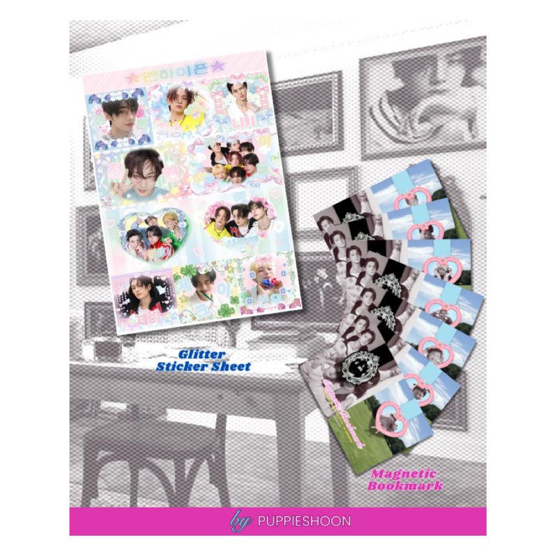 

Glitter Sticker Sheet | Magnetic Bookmark Enhypen