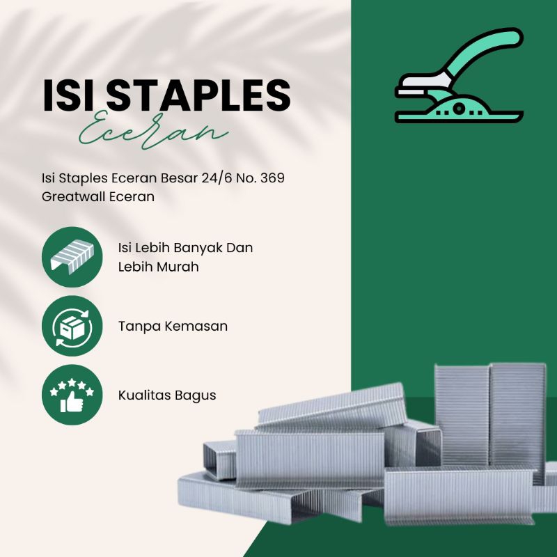 ISI STAPLES BESAR 24/6 NO. 369 GREATWALL Eceran