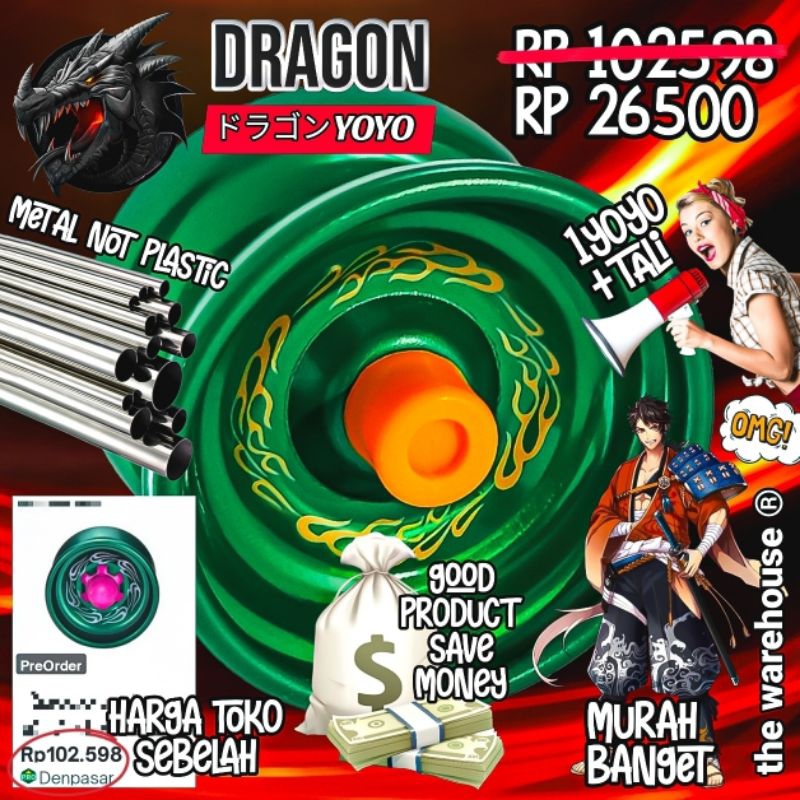 yoyo/yoyo besi/mainan yoyo/mainan/mainan anak/toys/permainan jadul/mainan jadul/hadiah/kado/hadiah a