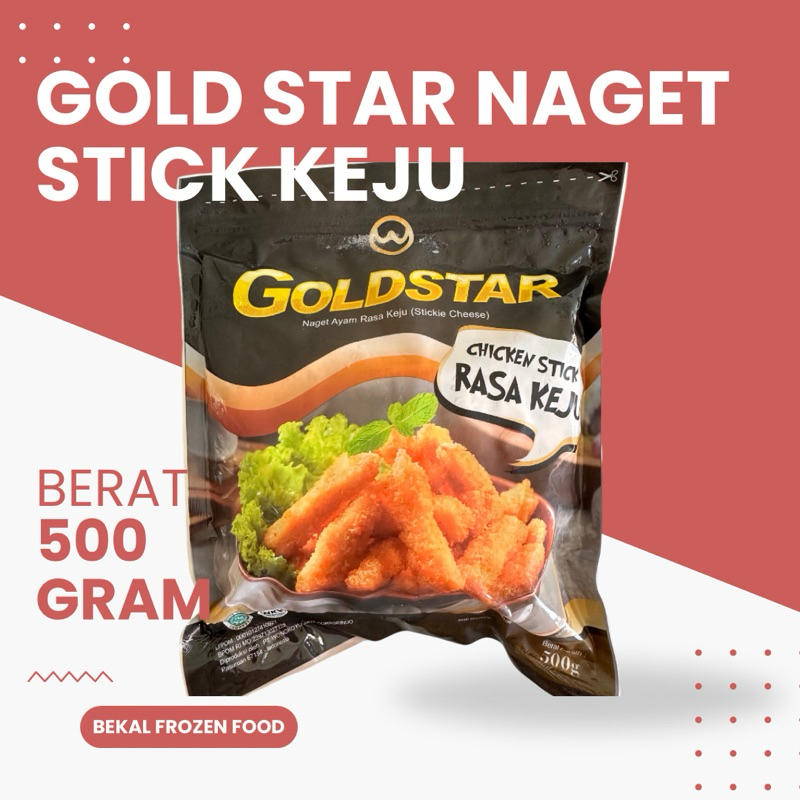 

GoldStar Chicken Nugget Stick Rasa Keju 500gr
