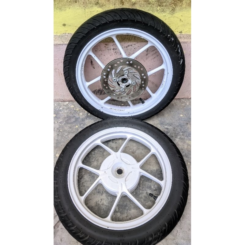 Velg Repaint Putih - Ring 14 Beat Deluxe Original Satu Paket